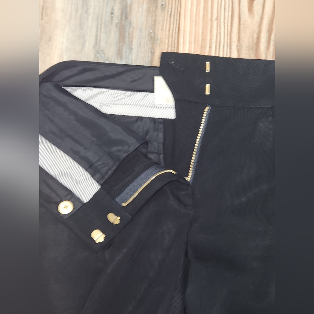 Anthropologie LEIFSDOTTIR Black Wide-Leg Pants with Button Detail SIZE 12 - Picture 6 of 9